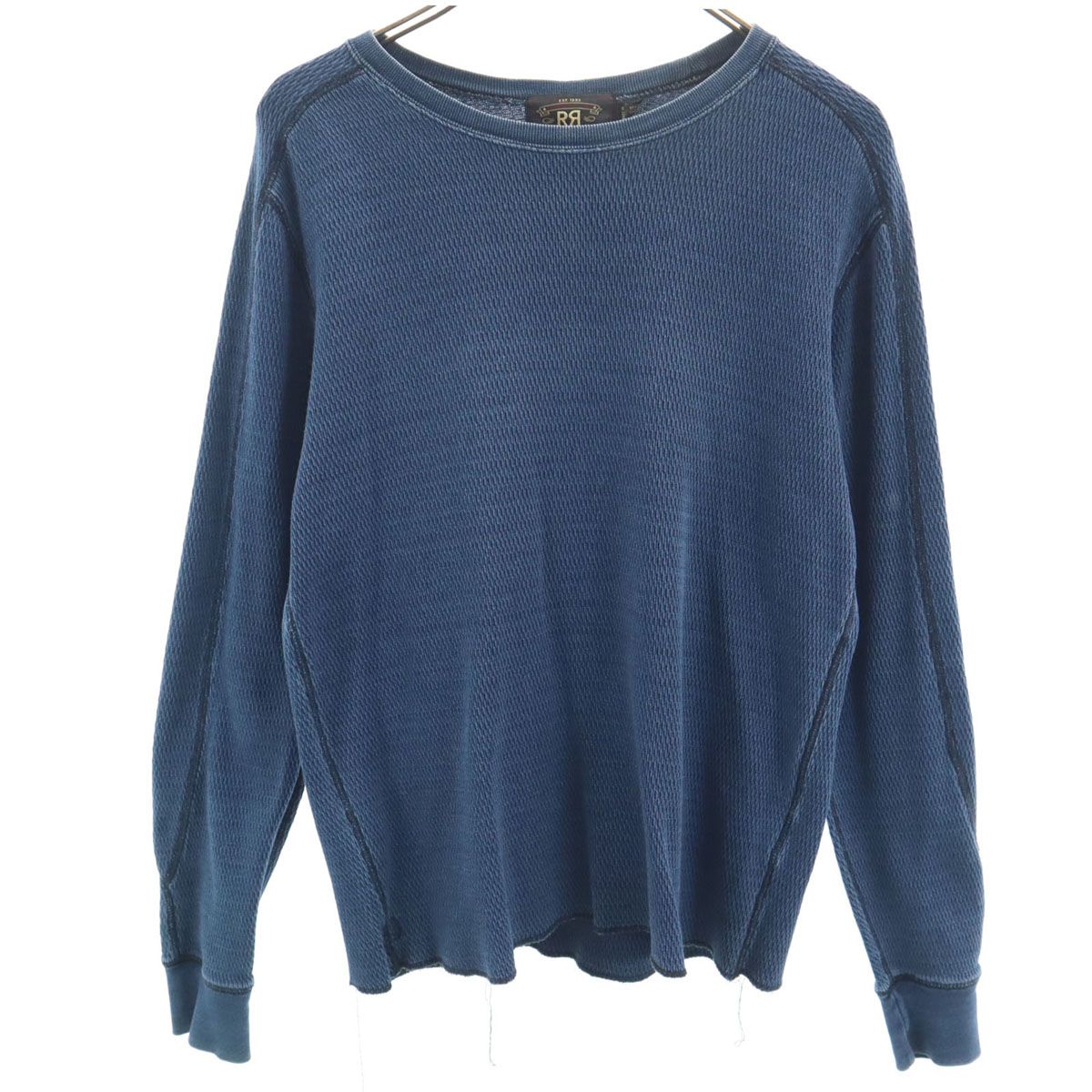 ダブルアールエル RRL 長袖 インディゴ染め Tシャツ S ネイビー Ralph