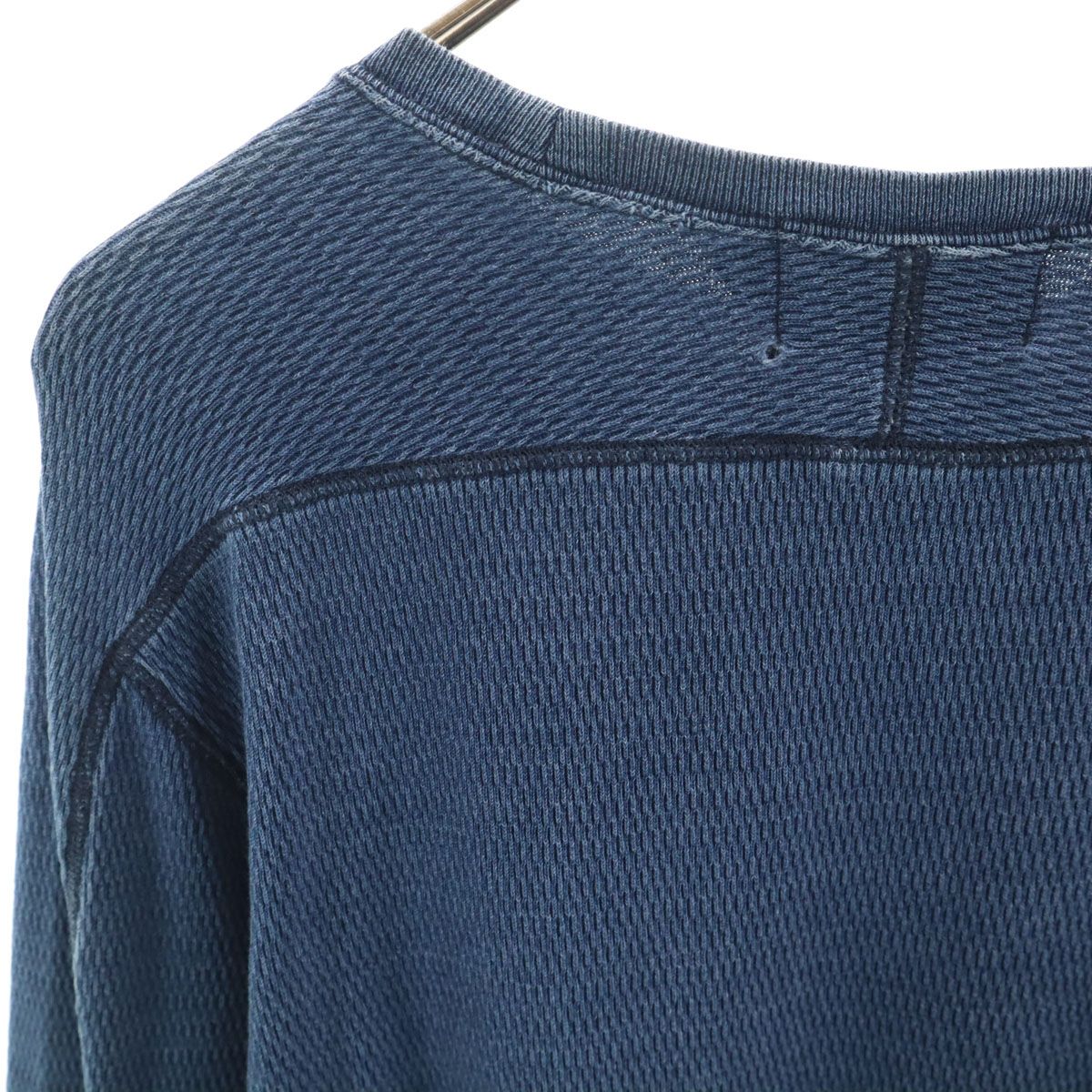 ダブルアールエル RRL 長袖 インディゴ染め Tシャツ S ネイビー Ralph