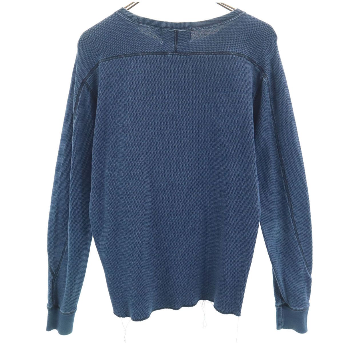 ★値下げ★ RRL(ダブルアールエル) ロンT　長袖 インディゴ S ダブルアールエル RRL 長袖 インディゴ染め Tシャツ S ネイビー Ralph