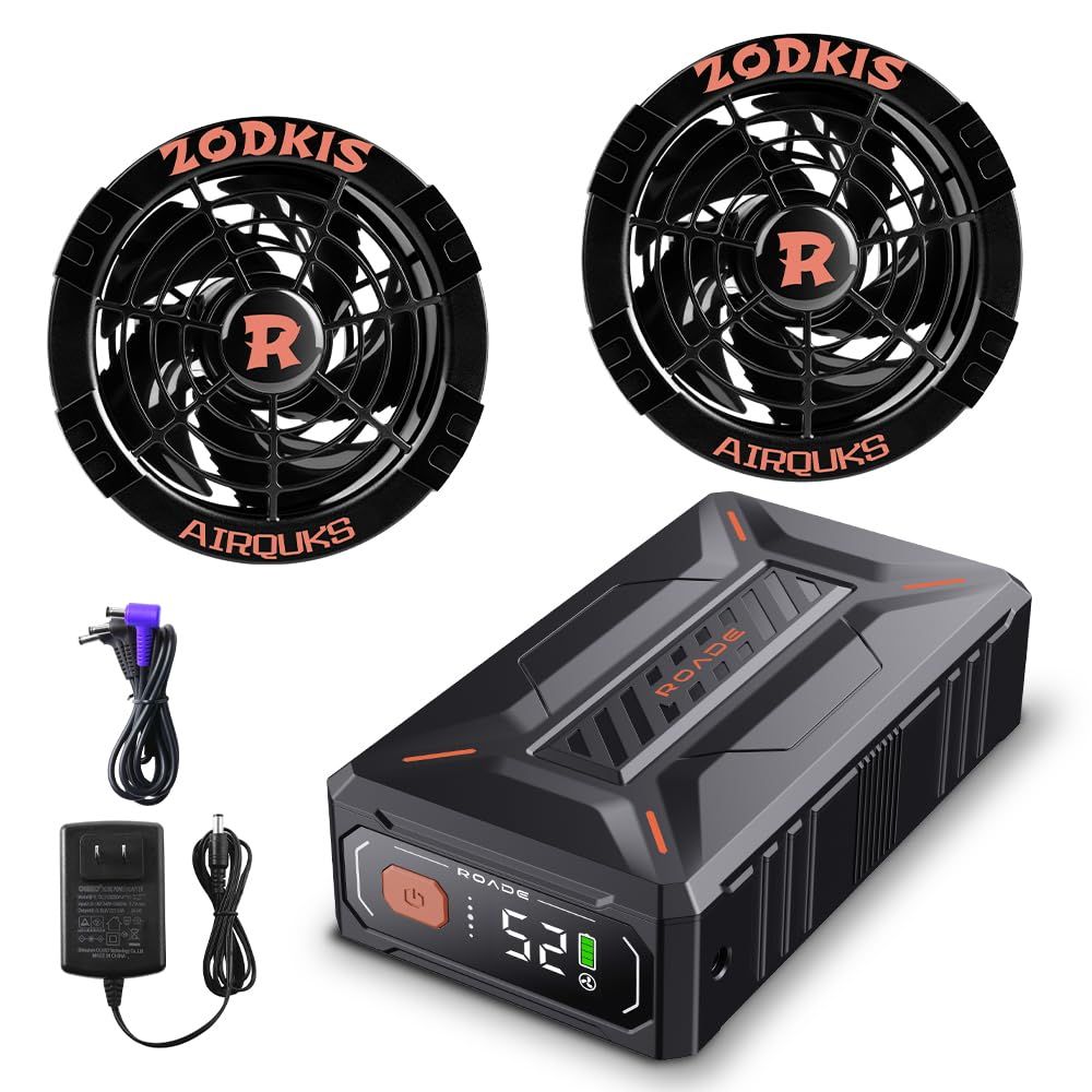 【新品】【2026年新登場 52V超高出力】ファンバッテリーセット 40500mAh 作業服 7段階風量調節 2種類モード搭載 日本製ブラシレスモーター 急速充電器付 日本語説明書付き[日本国内ブランド正規品] 7470e07a