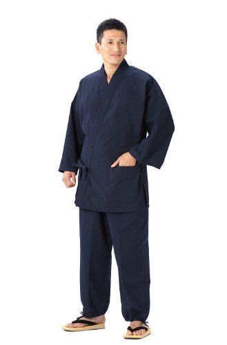 【新品】日本製 久留米紬織 作務衣 上下セット プレゼント 父の日 78e1c957