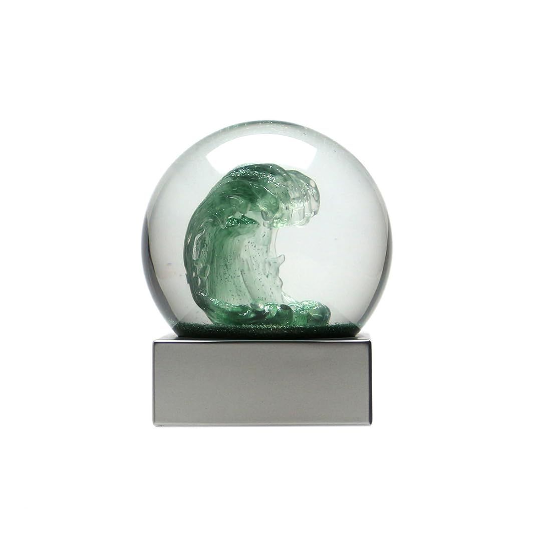 【在庫処分】Awanami Dome 波のスノードーム Snow Φ10×H11.5cm アワナミ H0139AWN スノードーム