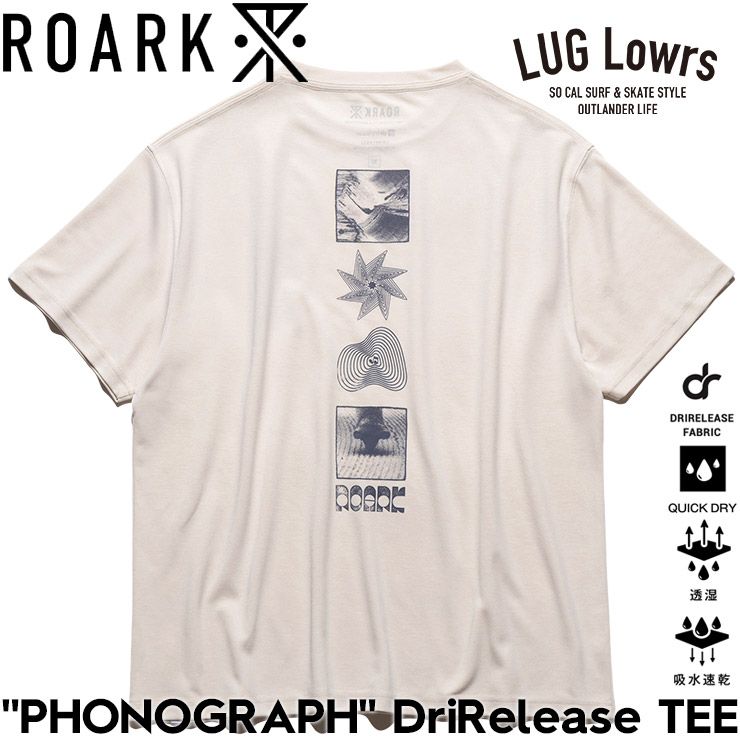 ROARK ロアーク Tシャツ メンズ 半袖Tシャツ 速乾Tシャツ ドライTシャツ 吸水速乾 軽量 グラフィックTシャツ 