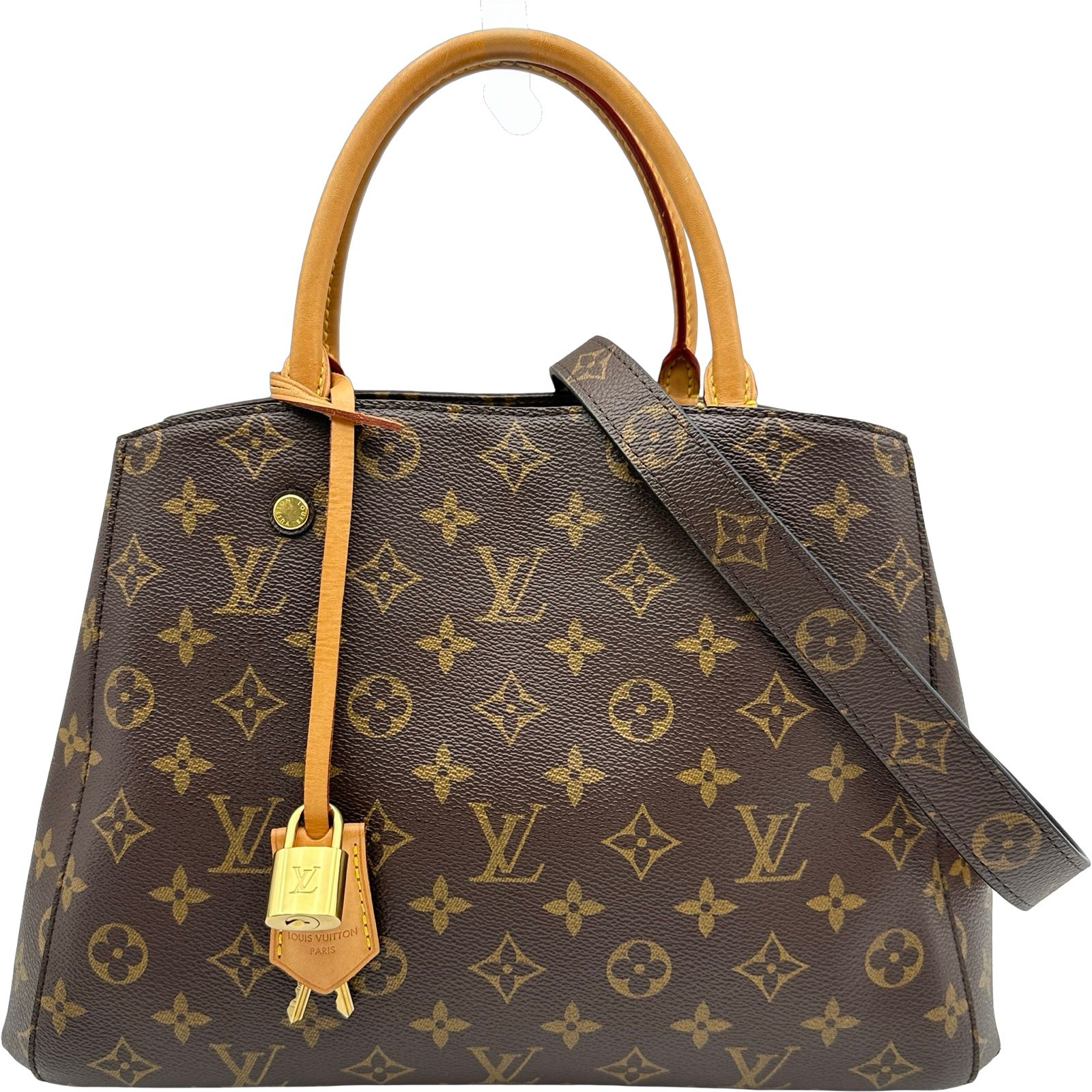ルイ・ヴィトン LOUIS VUITTON モンテーニュMM M41056 ブラウン モノグラム レディース ハンドバッグ