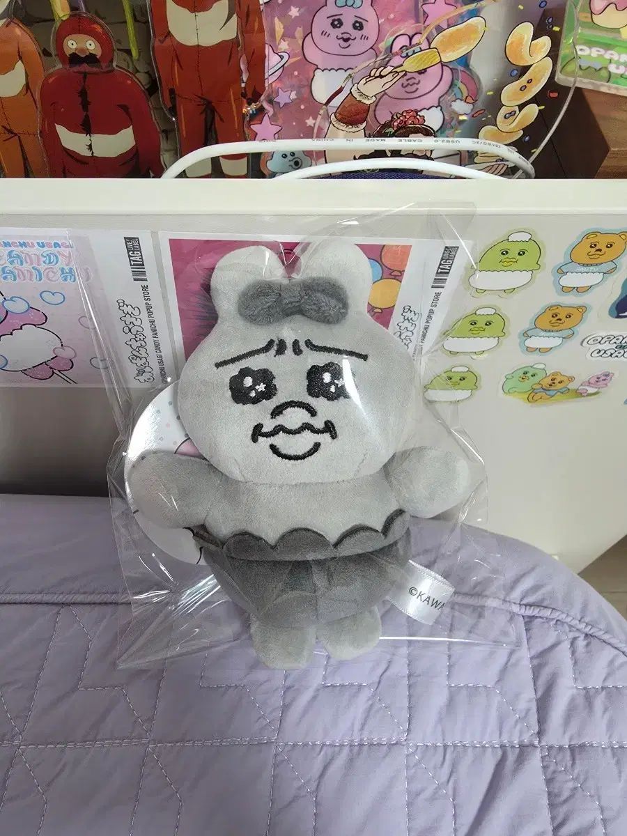 おぱんちゅ おぱんちゅうさぎ 흑색 ぬいぐるみ キーリング ぬい