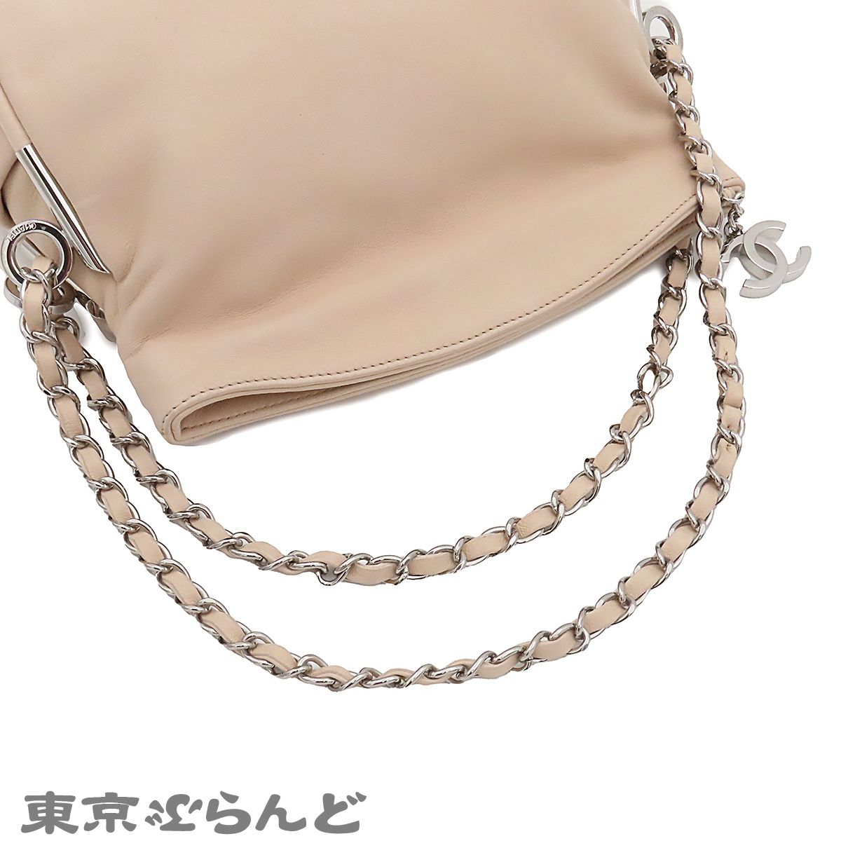 シャネル CHANEL ココマーク チェーンショルダー 9番台 ライトベージュ 