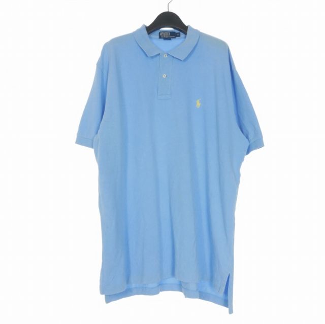 ポロ バイ ラルフローレン Polo by Ralph Lauren ポニー刺繍 ポロシャツ カットソー 半袖 XL ブルー 青