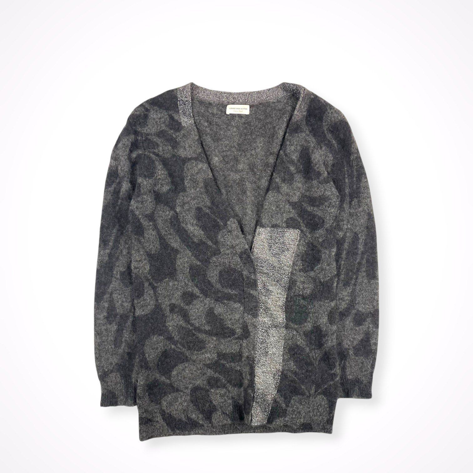 DRIES VAN NOTEN / アルパカMIXレオパードカーディガン 参考定価：150,000程度 SIZE:XS