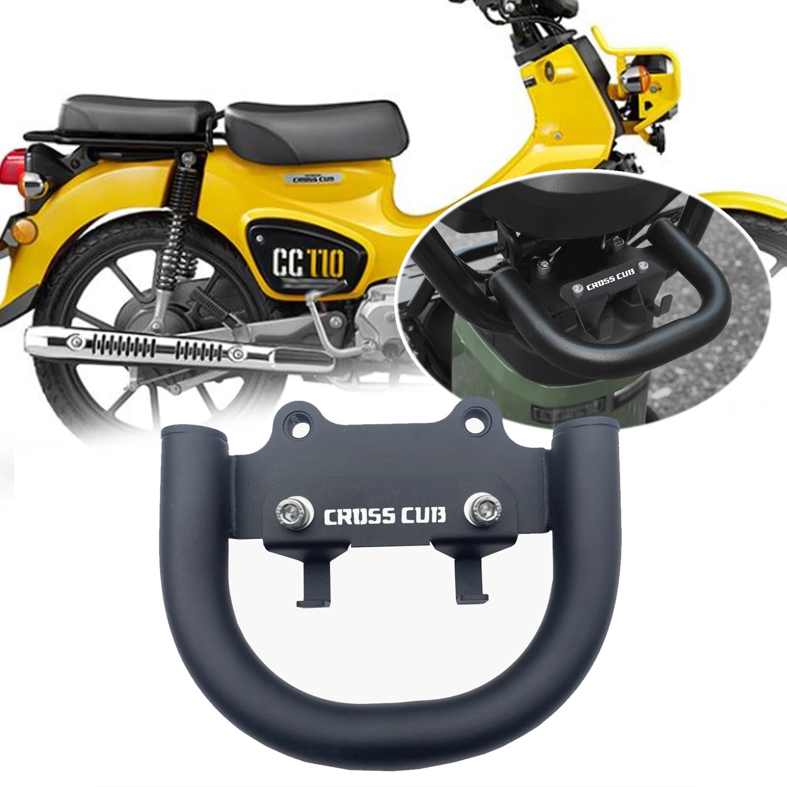 MAORANG For CROSS CUB CC50 CC110 クロスカブ CC110 CC50 2025 2026+用 バイクナビゲーションブラケットロッド ヘルメットバッグカップ ラゲッジフック クローラック 収納 多機能フック 携帯電話ナビゲ ...