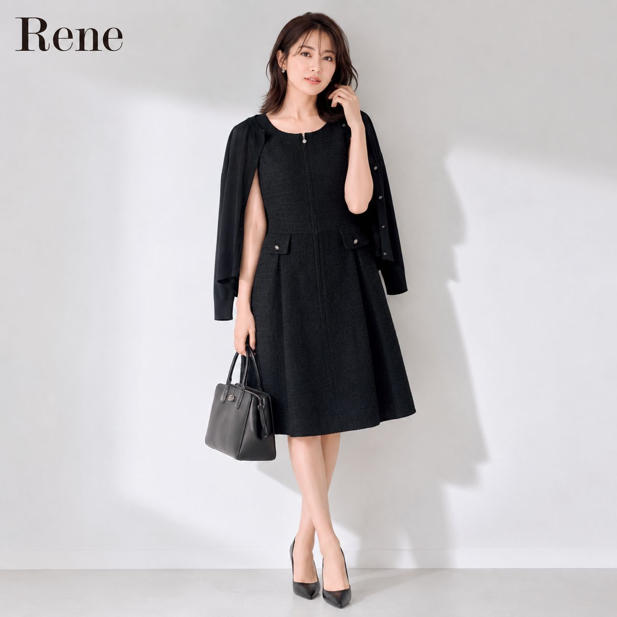 美品】Rene 6146070 / ルネ カメリアスライダー コットンBLEND