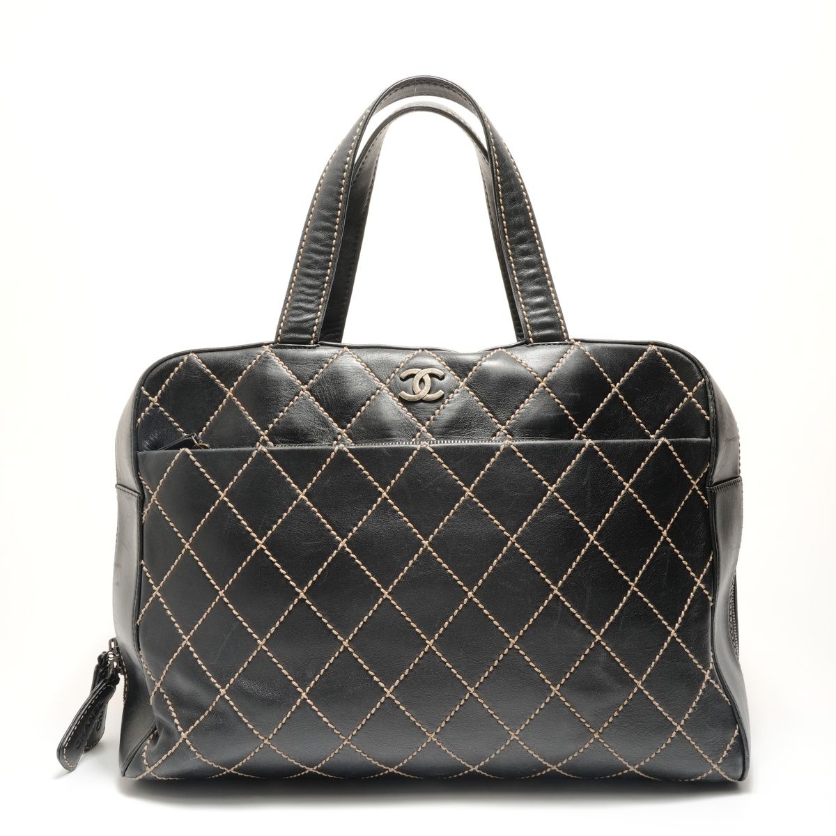 CHANEL シャネル ハンドバッグ 6番台 1996-1997 ワイルドステッチ トート【中古】