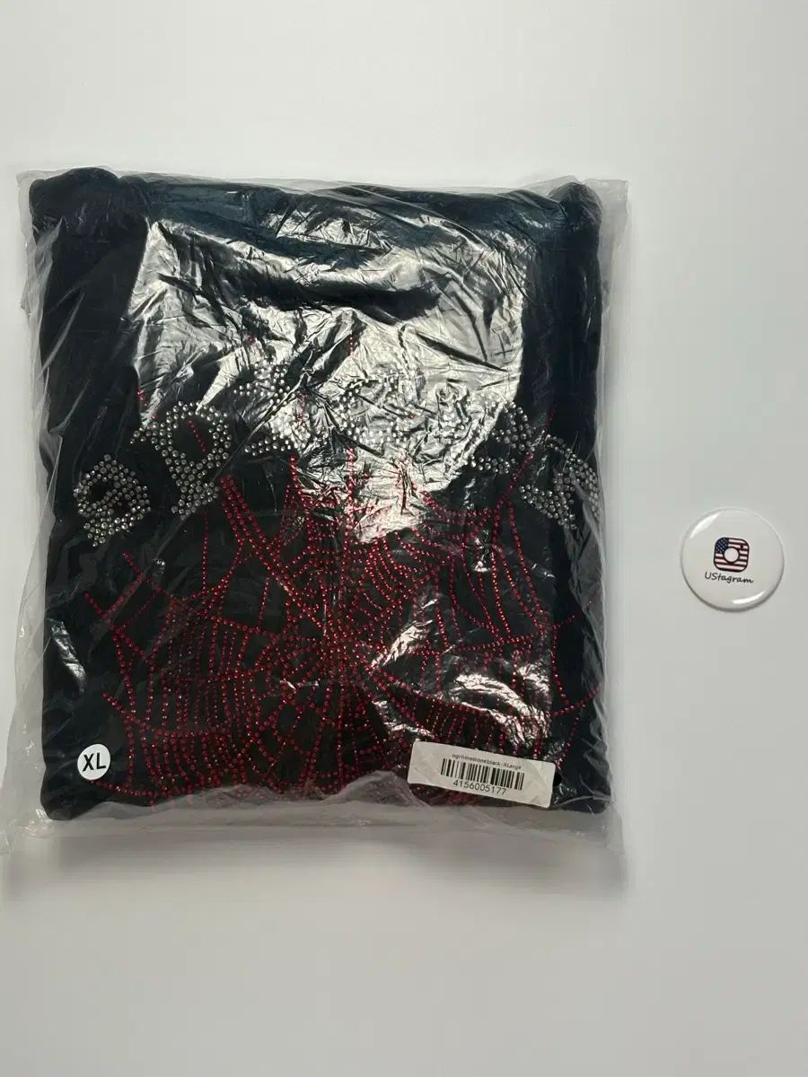Sp5der OG ストーン ブラック XL スパイダーウェブ WHO Tシャツ