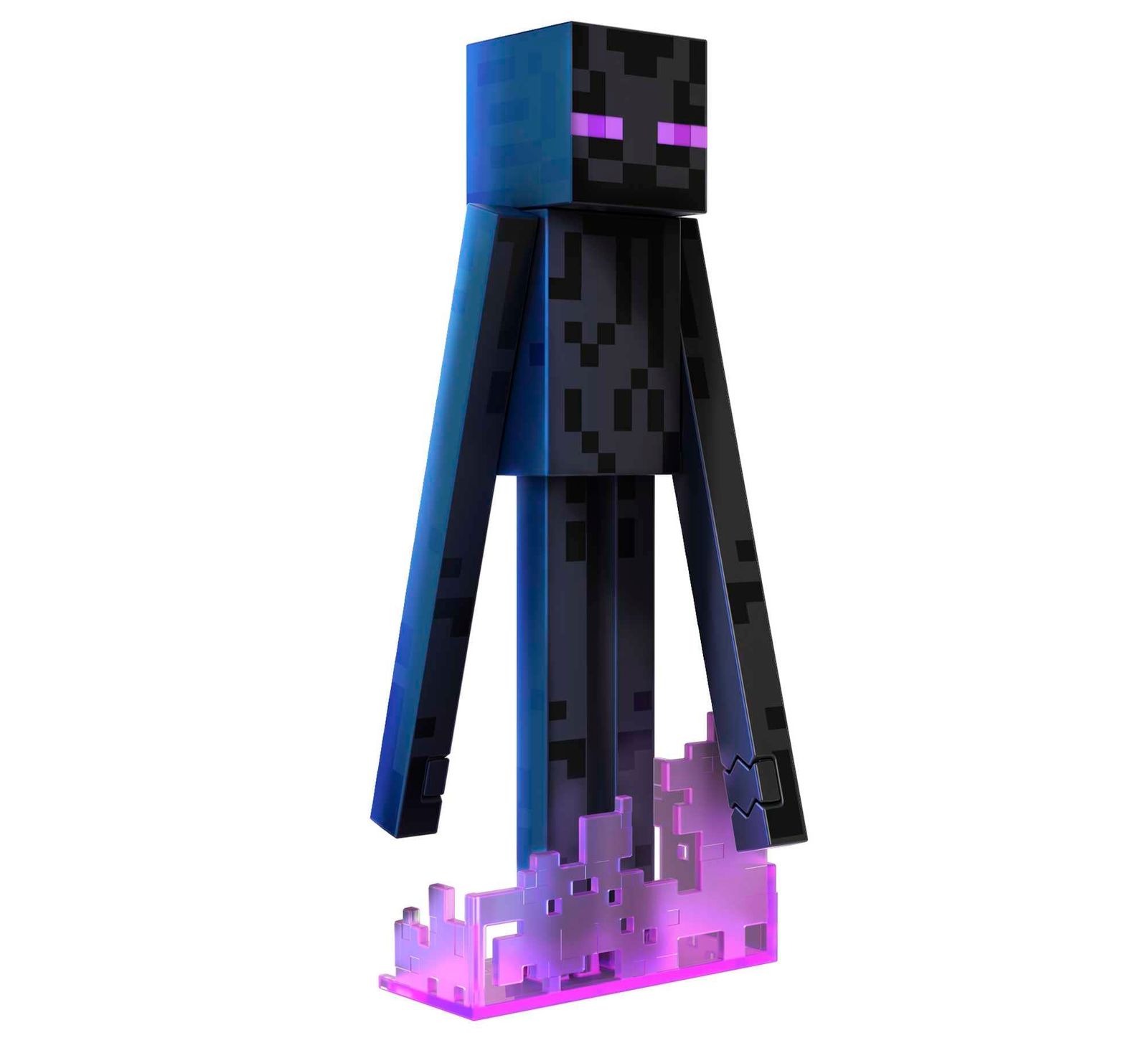 Mattel マインクラフト ダイヤモンド エンダーマン アクションフィギュア フロックドグラスブロックを含むアクセサリー付き 5.5インチ トイコレクティブル HLN40