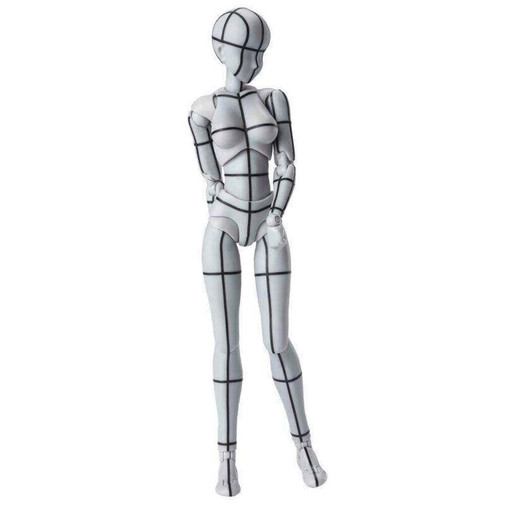 TAMASHII NATIONS S.H.フィギュアーツ ボディちゃん -ワイヤーフレーム- (Gray Color Ver.) 約135mm PVC&ABS製 塗装済み可動フィギュア