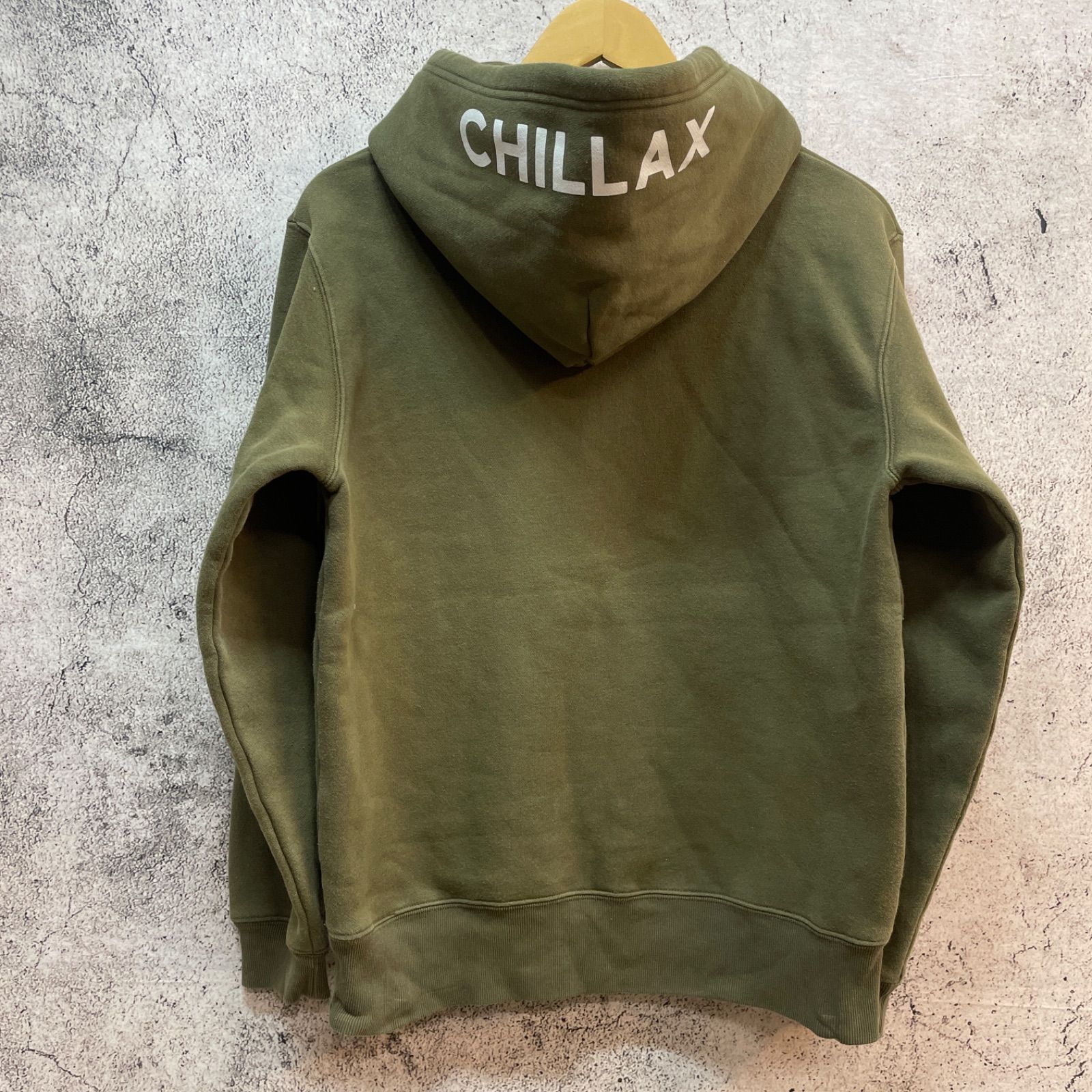 RHC RonHerman ロンハーマン CHILLAX プルオーバー パーカー フードロゴ カーキ 裏起毛