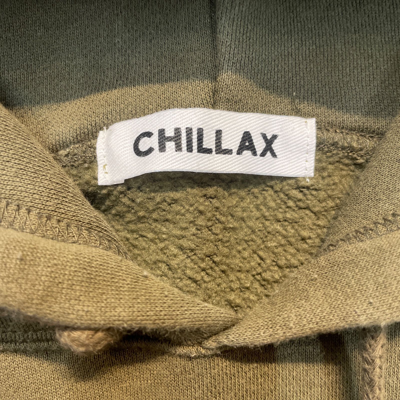 RHC RonHerman ロンハーマン CHILLAX プルオーバー パーカー フードロゴ カーキ 裏起毛