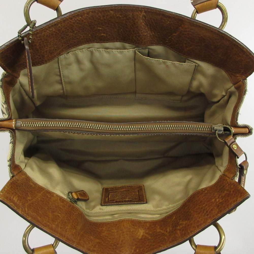 コーチ COACH シグネチャー パッチワーク ハンドバッグ キャンバス