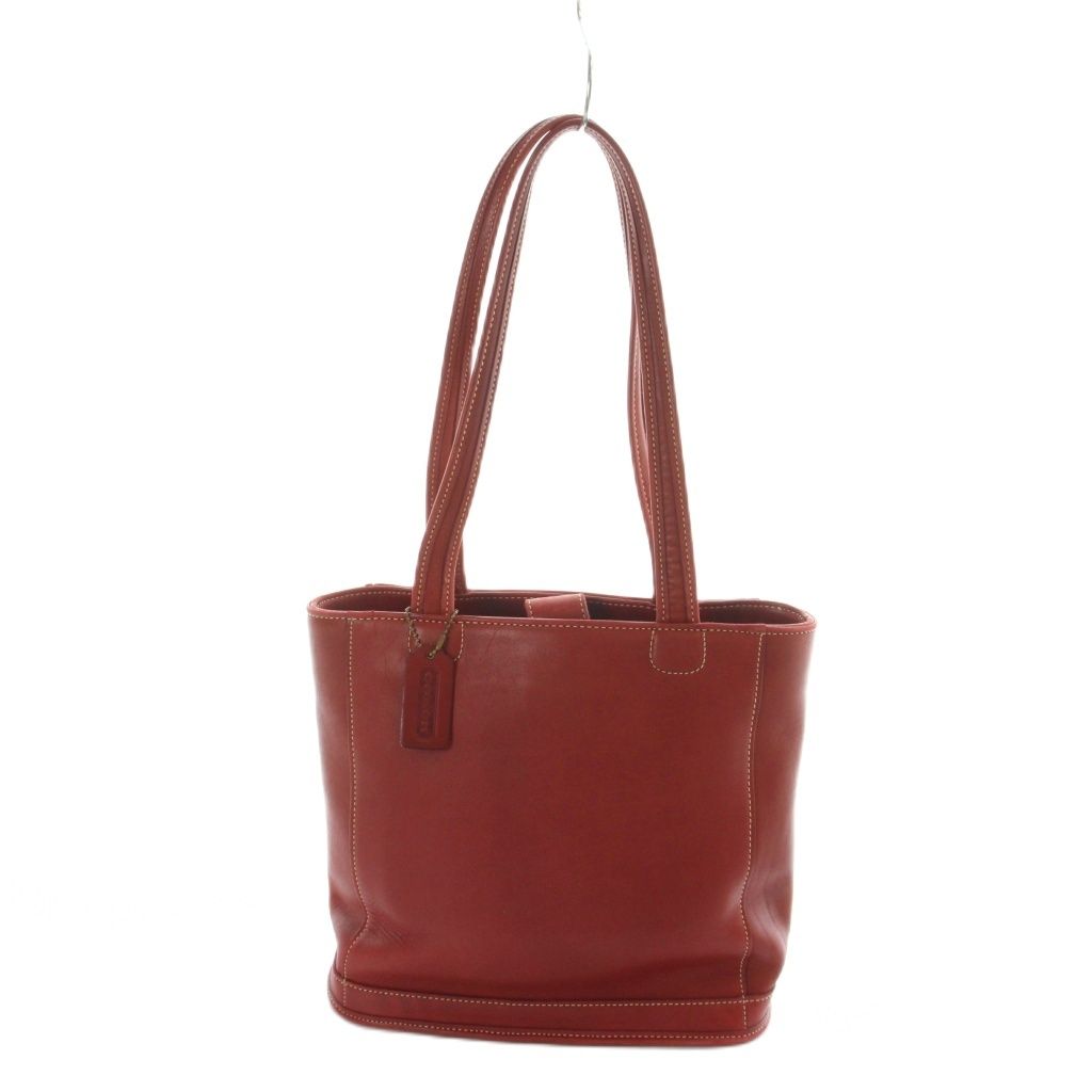 コーチ COACH OLD オールド 9305 トートバッグ ハンド レザー 型押しロゴ 赤 レッド ■GY18 /MQ