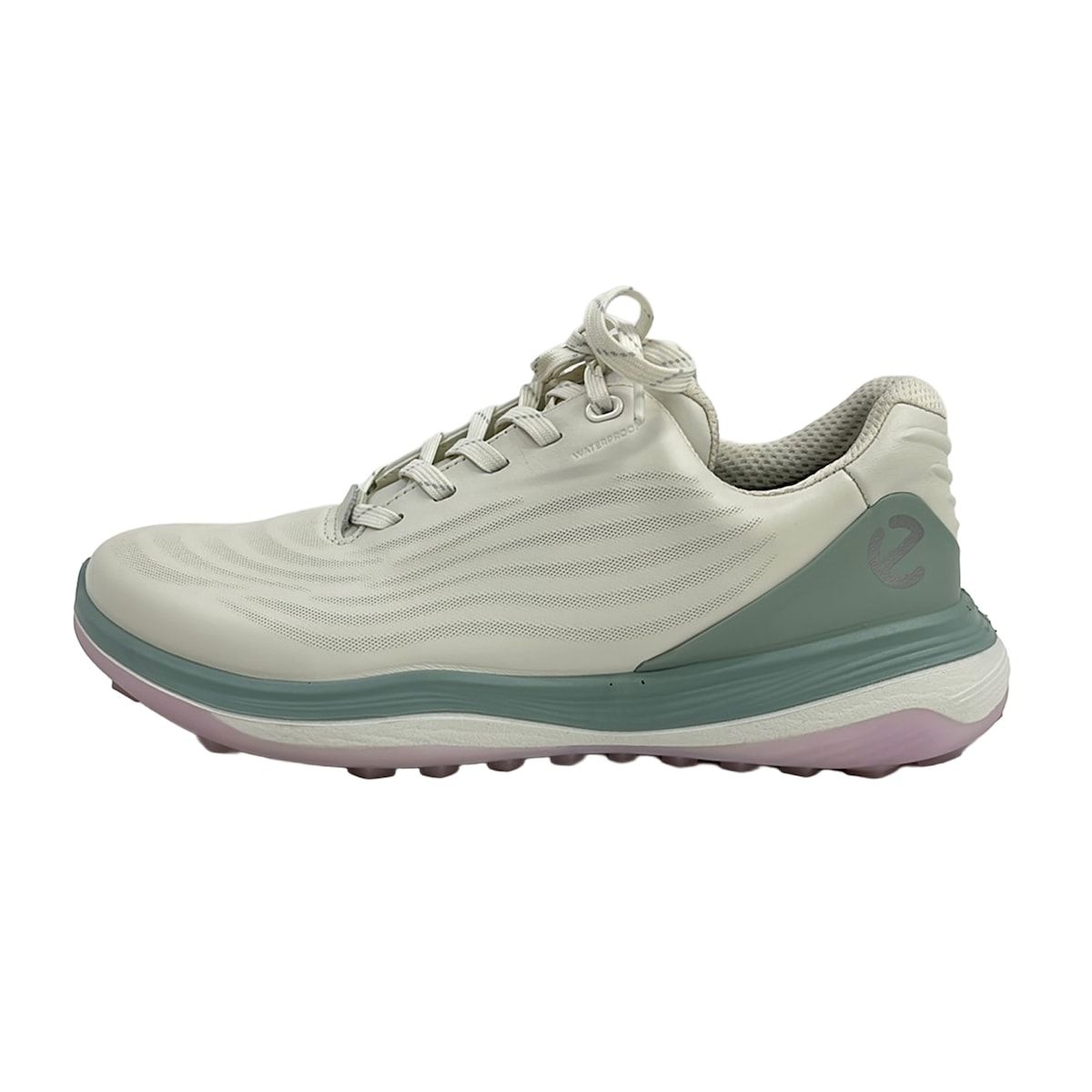 ECCO(エコー) スニーカー EU 37 レディース - アイボリー×グリーン インソール取外し可 レザー
