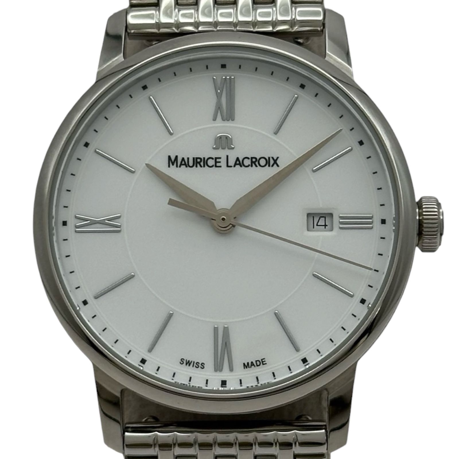 モーリス・ラクロア MAURICE LACROIX エリロス デイト EL1094-SS002-110-1 ホワイト ステンレススチール クオーツ レディース 腕時計