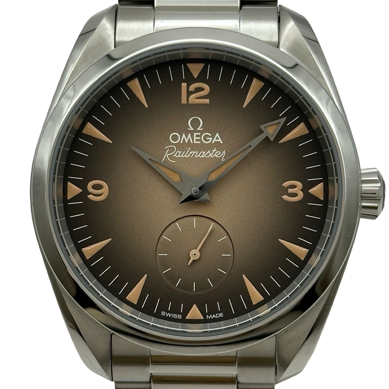 オメガ OMEGA シーマスター レイルマスター 235.10.38.20.13.001 ブラウン ステンレススチール 自動巻き メンズ 腕時計