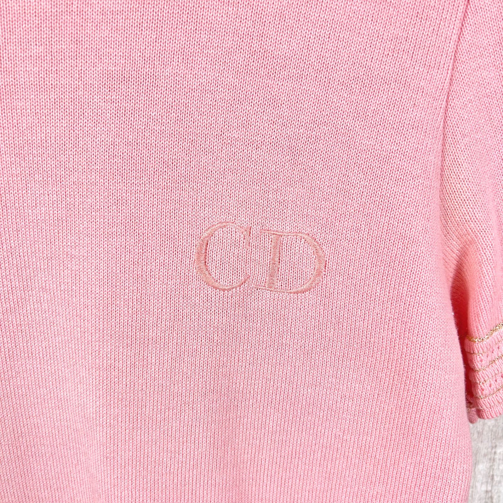 Christian Dior クリスチャンディオール CDロゴ刺繡 半袖 ニット 