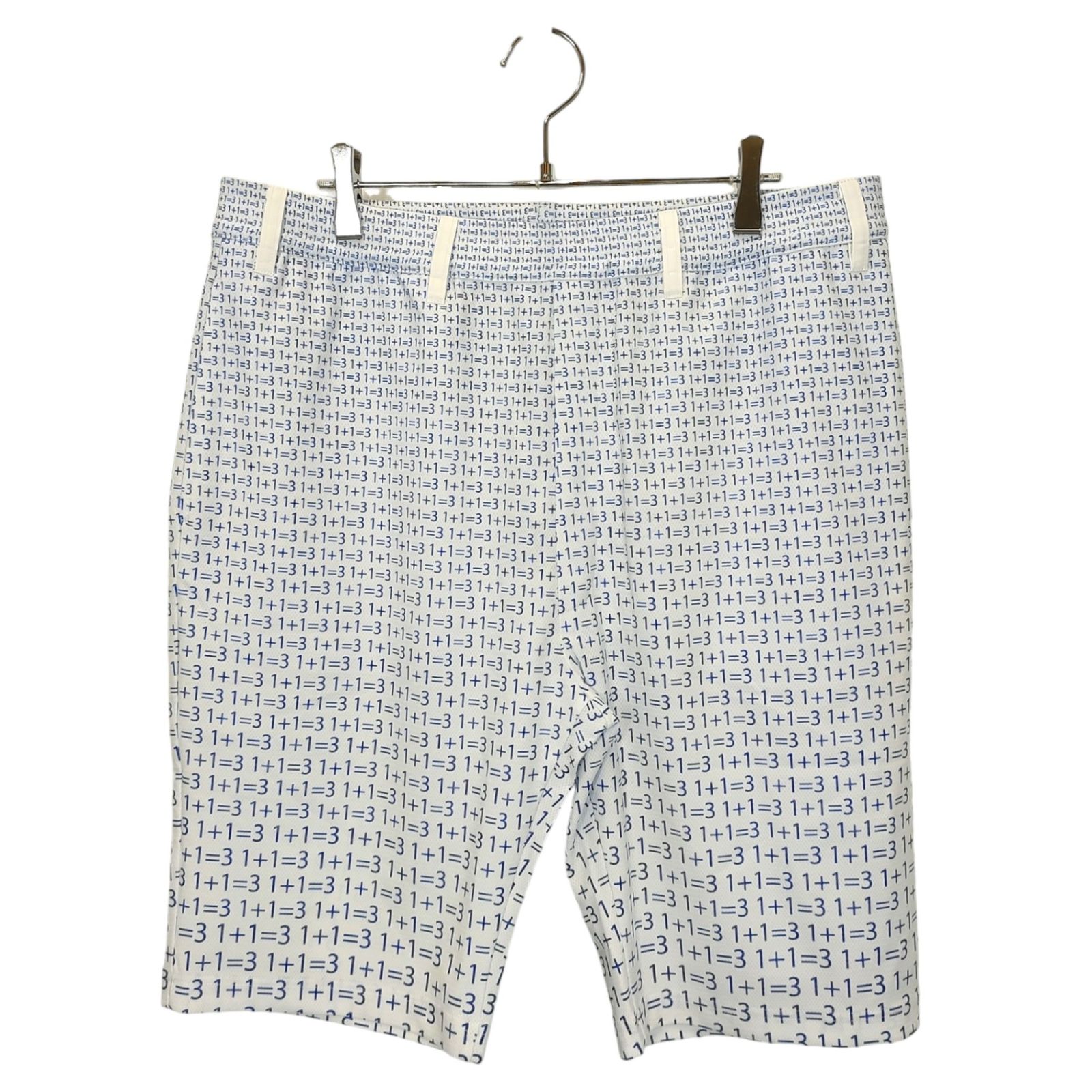 1PIU1UGUALE3 GOLF ウノピゥウノウグァーレトレ ゴルフ SHORT PANTS 総柄 ショートパンツ GRP132 POE455 6 ブルー/ホワイト メンズ