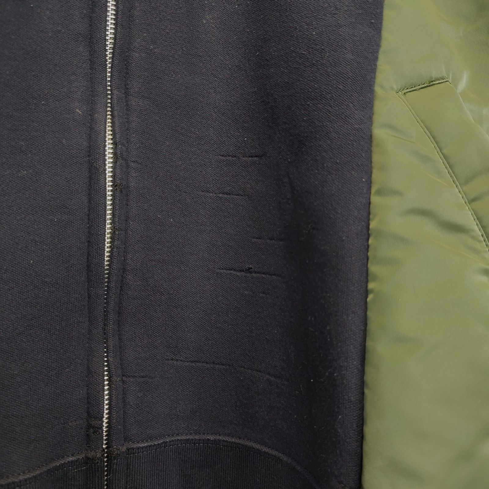 sacai サカイ 20AW Sponge Sweat MA-1 Zip Hoodie ドッキング ジップ