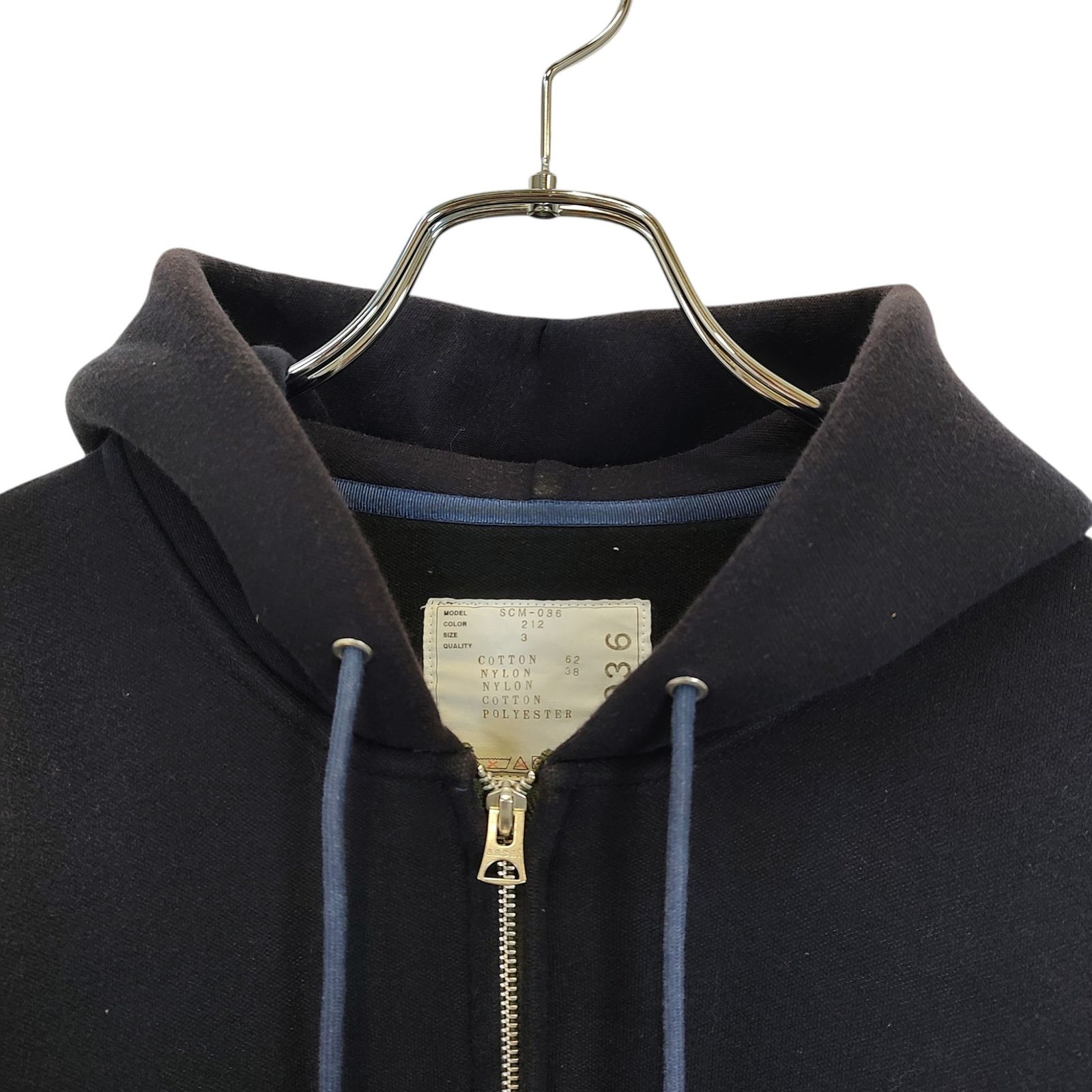 sacai サカイ 20AW Sponge Sweat MA-1 Zip Hoodie ドッキング ジップ