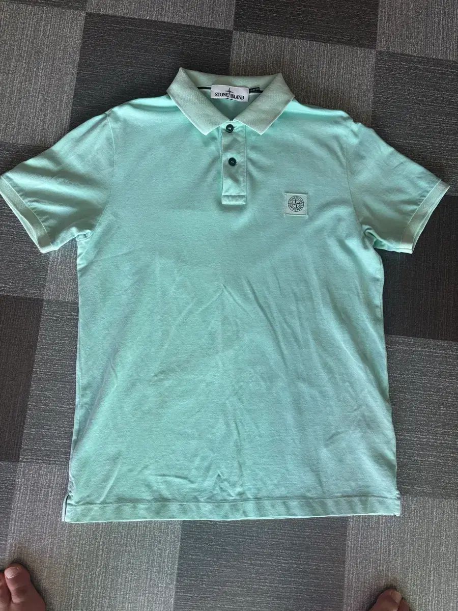 STONE ISLAND ストーンアイランド ミント色 半袖 ポロTシャツ L - メルカリ