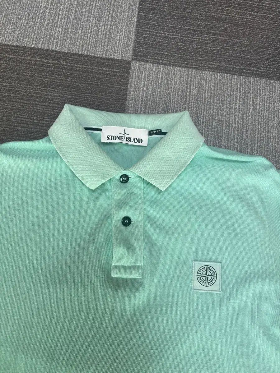 STONE ISLAND ストーンアイランド ミント色 半袖 ポロTシャツ L - メルカリ