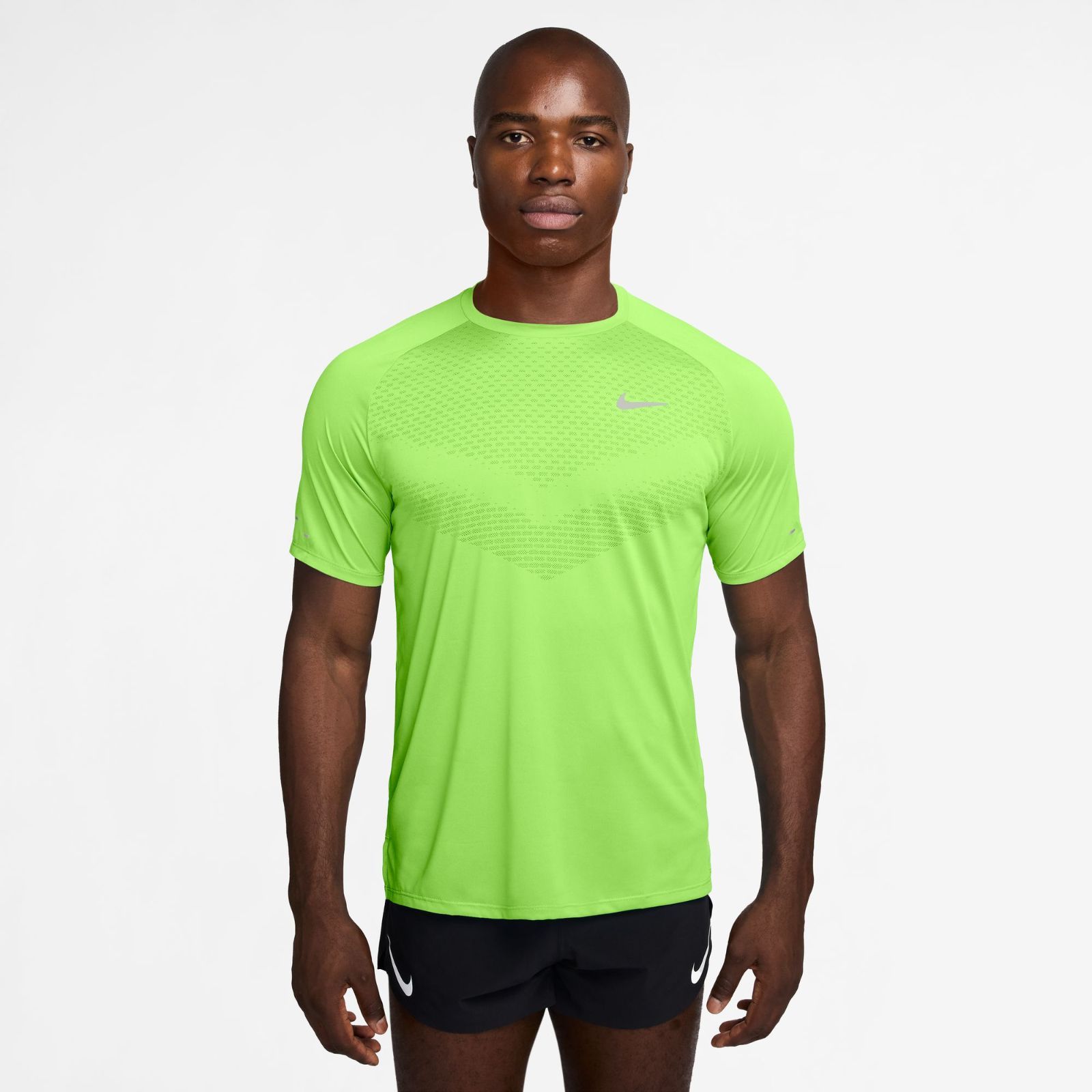 NIKE ナイキ メンズ Dri-FIT ADV STRIDE ショートスリーブ ランニングトップ 半袖 Tシャツ トレーニング マラソン 通気性 HV5204 377カラー ライム