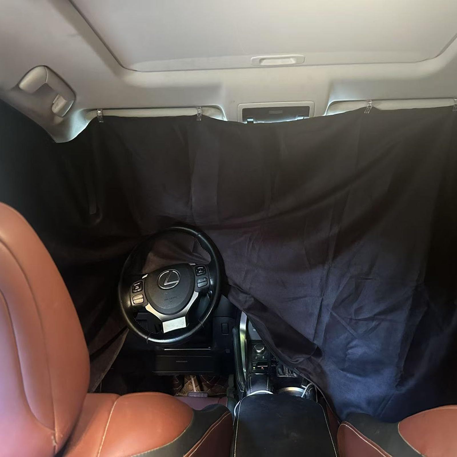 車 カーテン 車中泊 マグネット式 280?ｘ90? スエード生地 遮光 日よけ プライバシー保護 紫外線対策 防災 フロントカーテン サイドカーテン 前席/後席用 昼寝/着替/授乳 取付簡単 パーツ付き 2枚セット ブラック (black, c101c31a