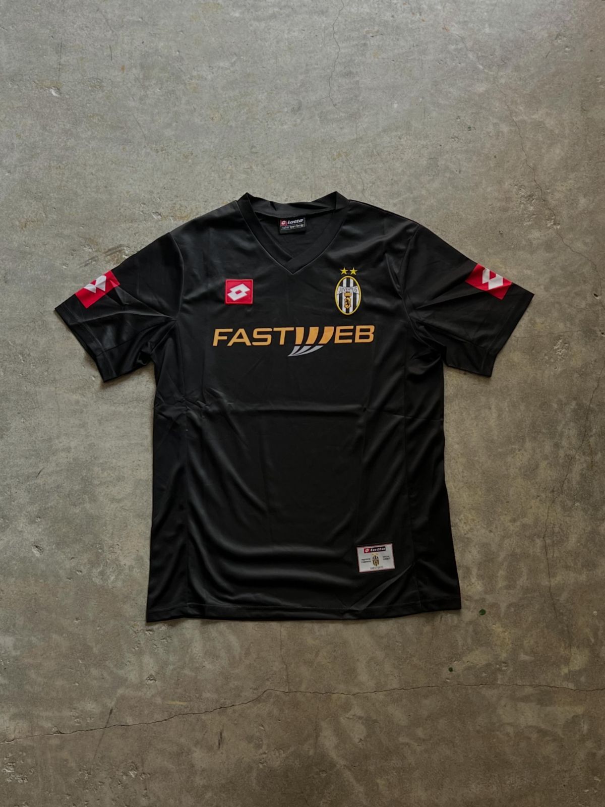 Juventus Lotto FASTWEB ゲームシャツ ユベントス ブラック