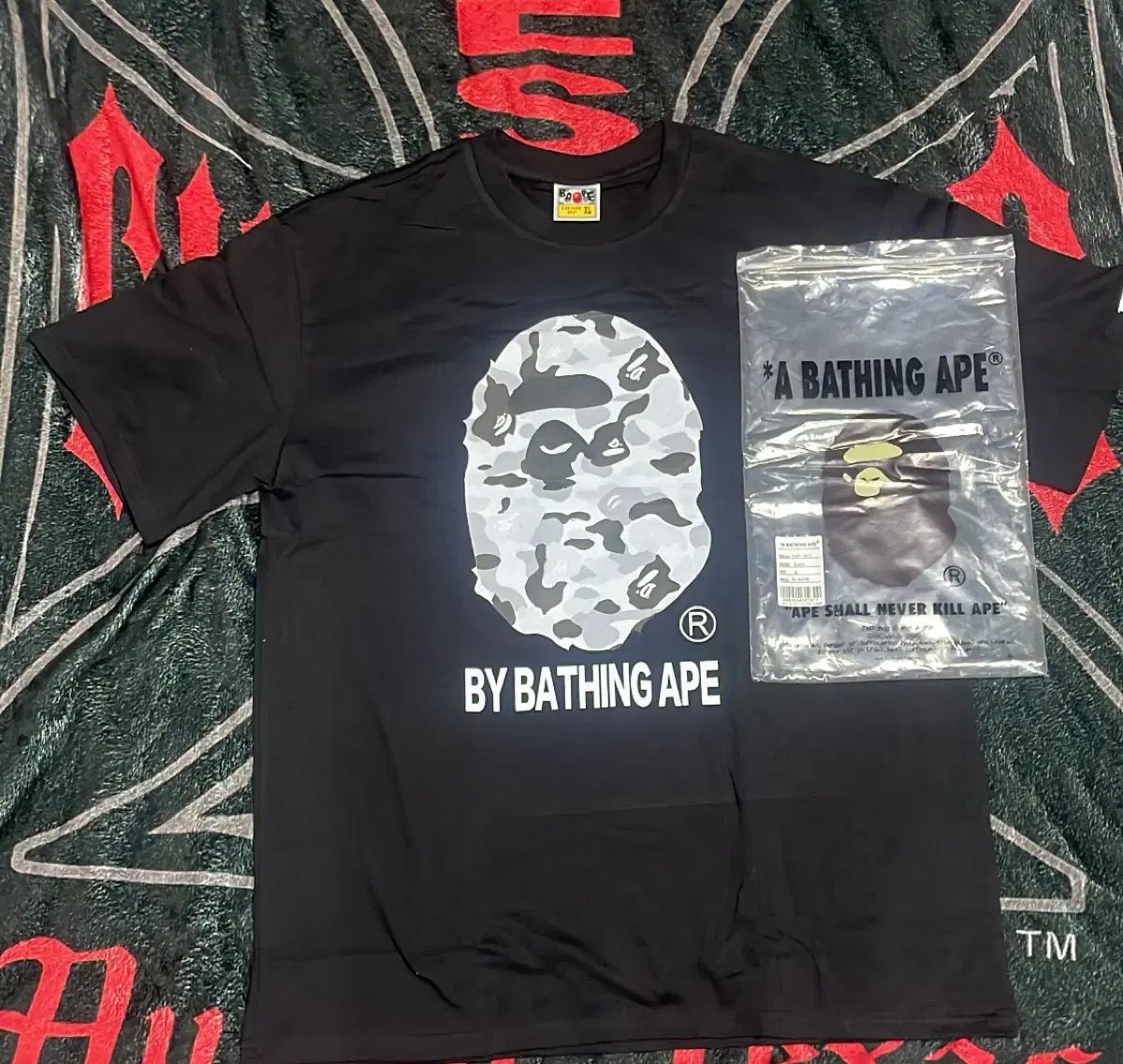 アベイシングエイプ ブラック Tシャツ XL