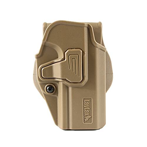 [LayLax][SIG SAUER M17 用 CQCホルスター][右用][タン]SIG AIR PROFORCE M17 CO2 GBB対応 ポリマー製 ワンタッチ着脱 角度調整Y 0904855a