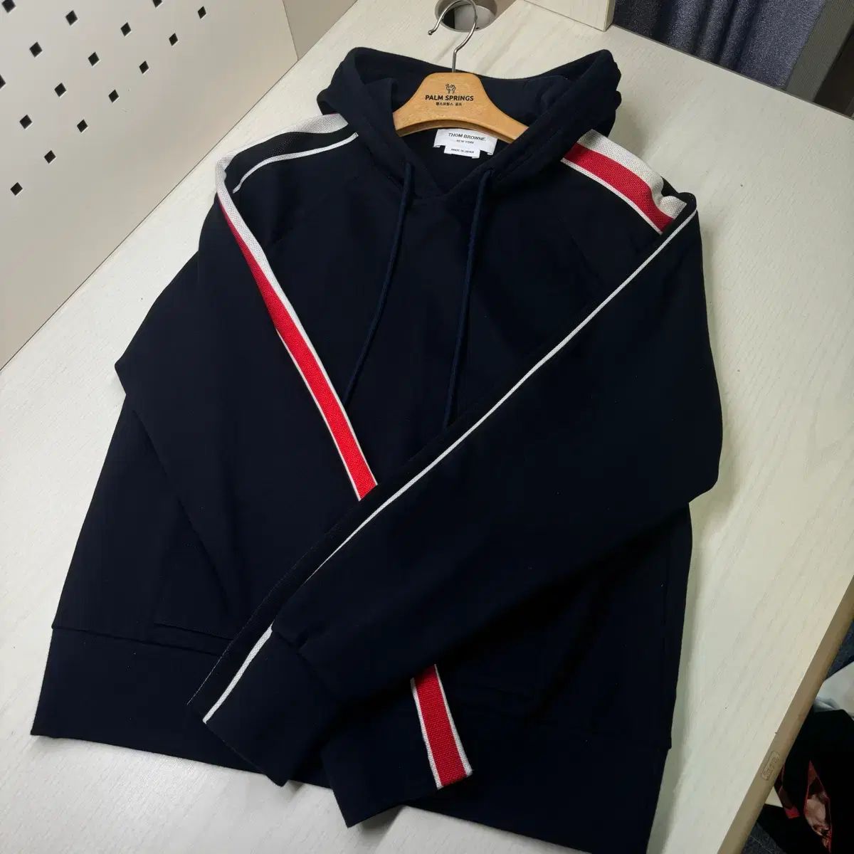 正規品/サイズ1 Thom Browne RWB ストライプ フーディー Tシャツ
