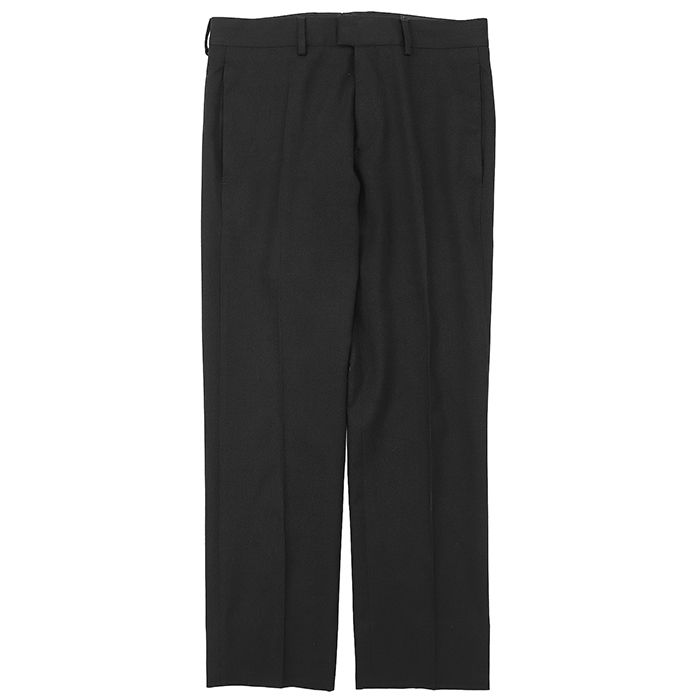 【極美品】LOUIS VUITTON ルイ・ヴィトン スラックス サイズ 46 メンズ 2024SS ウールツイル シグネチャー MARQUELVUITTONDEPOSEE ロゴパッチ 無地 ノータック テーラードパンツ ボトムス ブラック 黒 イタリア製 44,880円