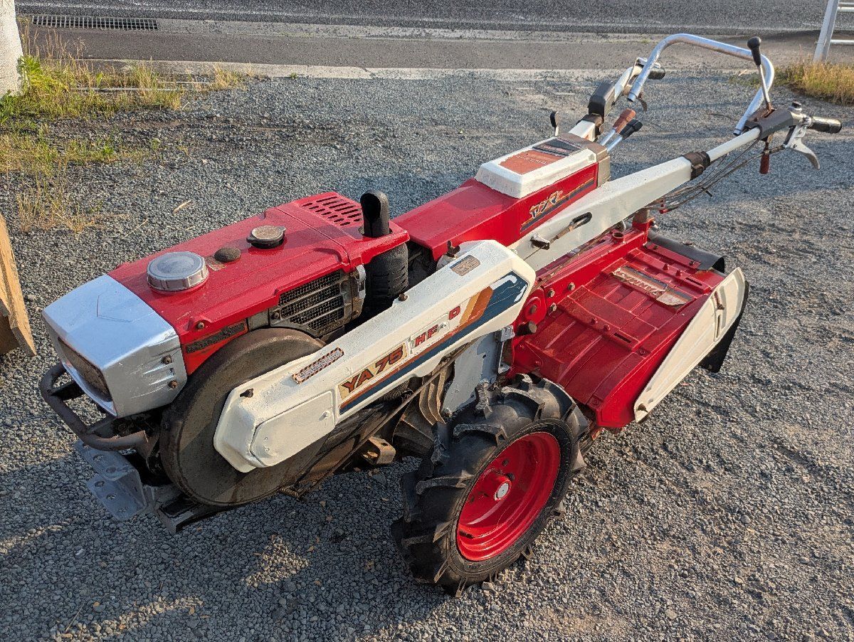 鹿児島発 ヤンマー7馬力 セル始動 ディーゼル耕うん機YA75 タイヤ新品バッテリー新品交換済み 送料別