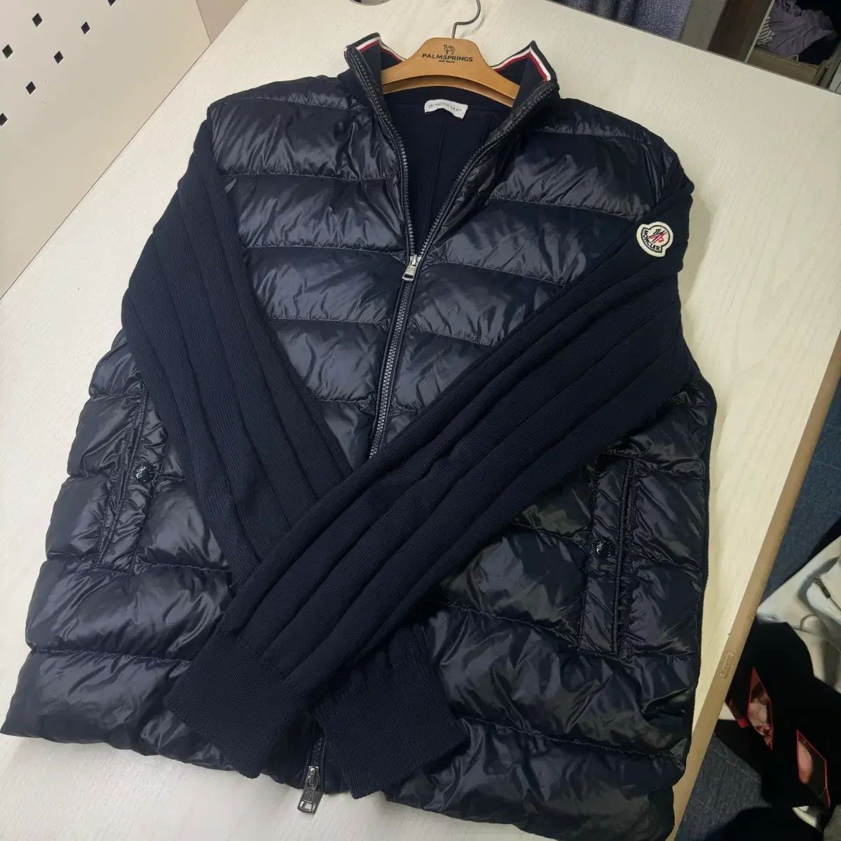 正規品 22FW モンクレール ニットダウン ネイビー