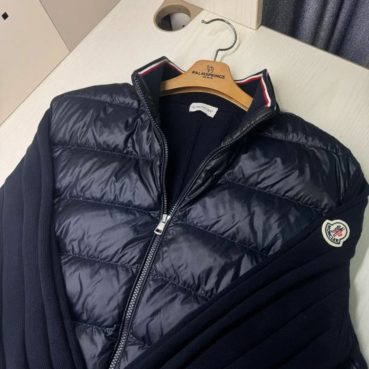 正規品 22FW モンクレール ニットダウン ネイビー