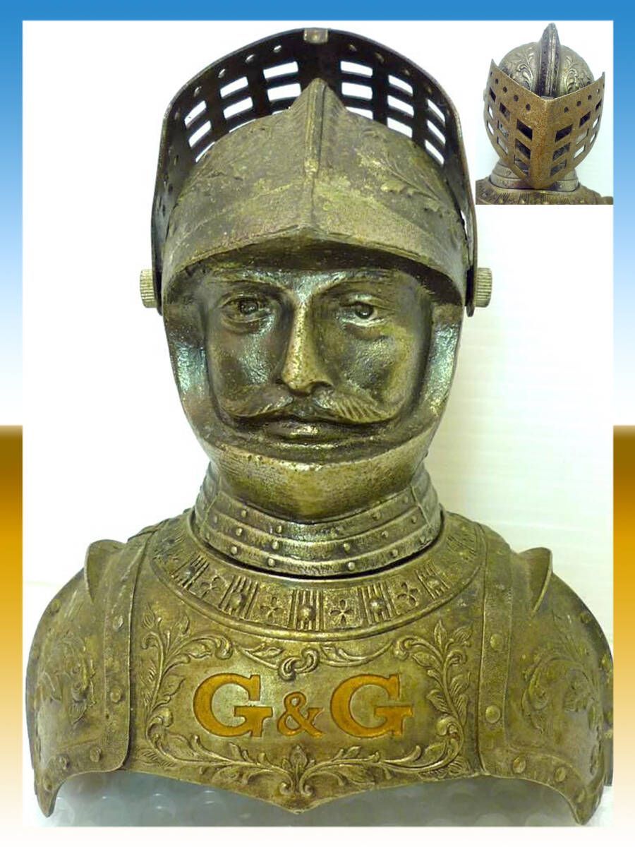 G&G ニッカウイスキー 騎士 ボトルキャップ ボトルカバー 鎧 甲冑 当時物 戦国武将 鎧兜 ウヰスキー NIKKA コニャック 焼酎 インテリア