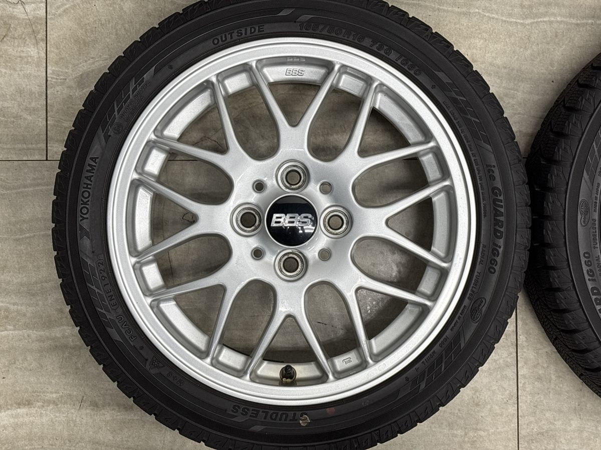 バリ溝】ダイハツ L880K コペン 純正 BBS製 15in 4.5J +45 PCD100 