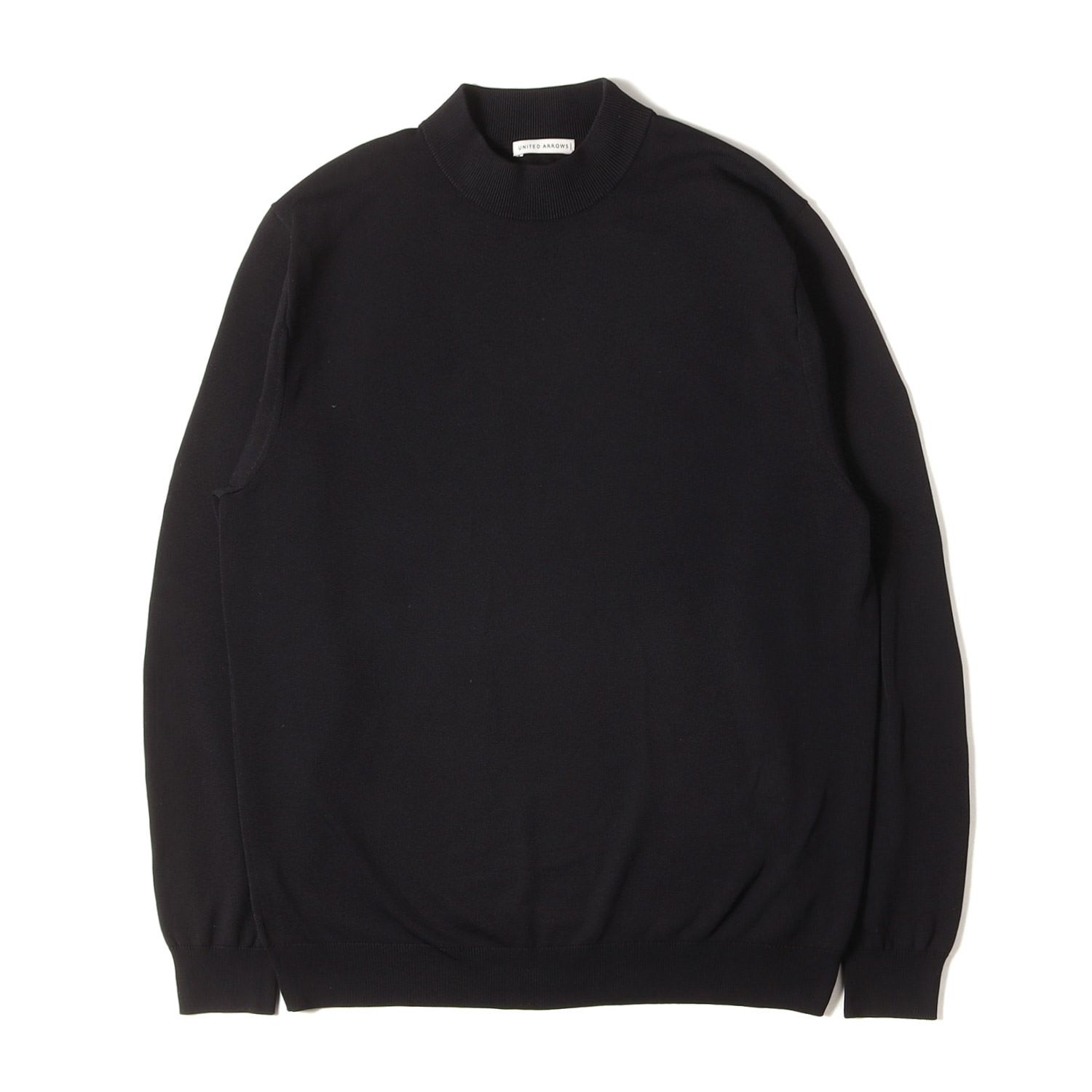 【美品】UNITED ARROWS ユナイテッドアローズ ニット ブラック 黒 サイズ:L | 26SS モックネックニット UA COZY ウォッシャブル | トップス セーター【メンズ】【中古】
