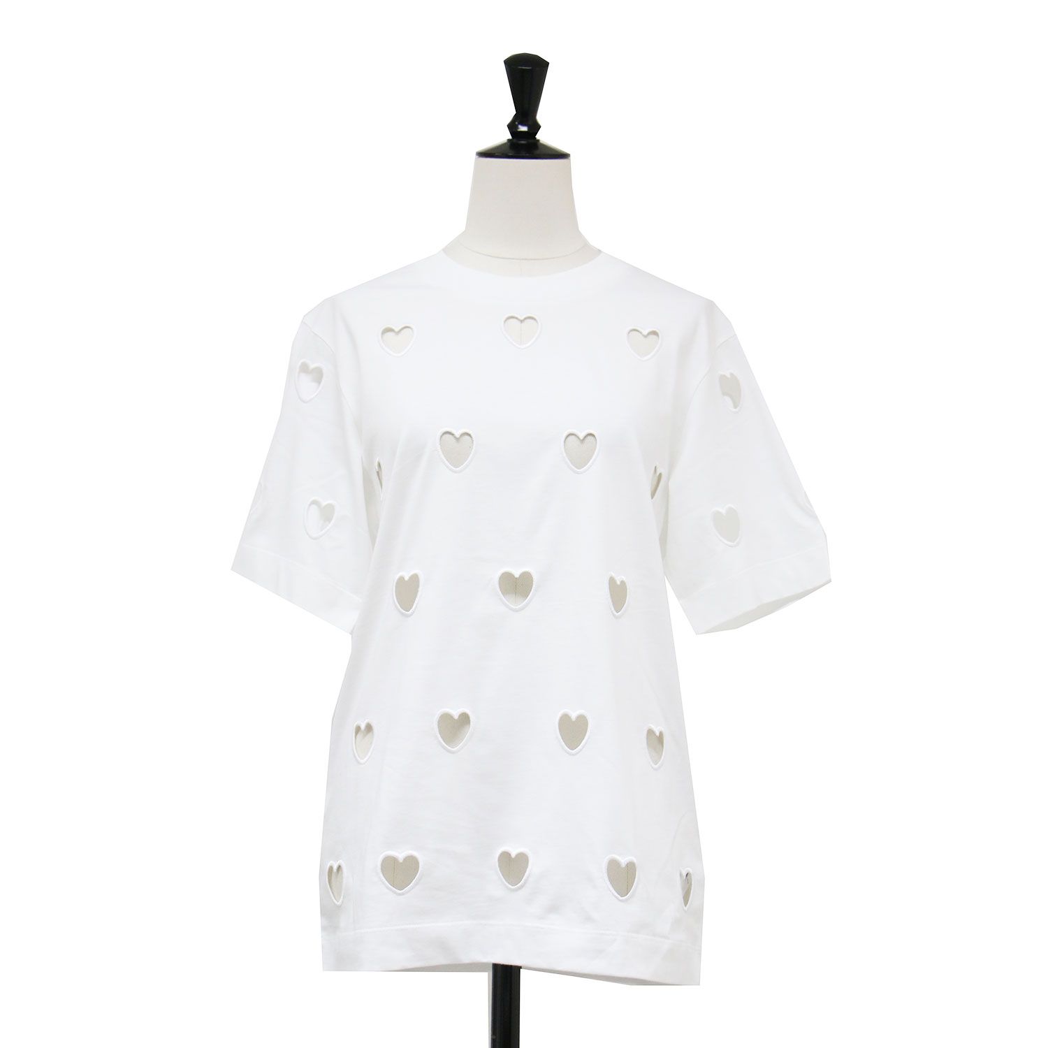 Simone Rocha ハート刺繍 Tシャツ M ホワイト 半袖 美品 美品】Simone Rocha シモーネロシャ Tシャツ ホワイト 白 サイズ:XS