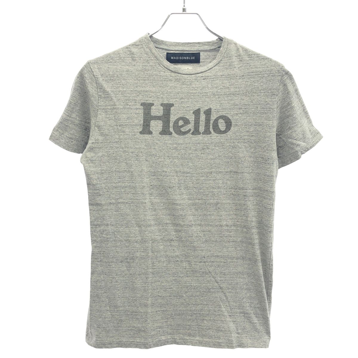 MADISONBLUE Hello Tシャツ サイズ03 グレー MADISON BLUE マディソンブルー HELLO プリントTシャツ MB999-7101