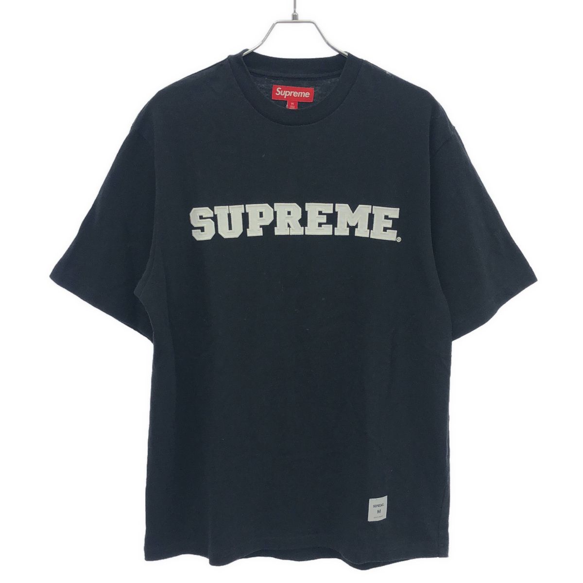 Supreme シュプリーム 25AW Collegiate Applique S/S Top Tシャツ ブラック ホワイト M