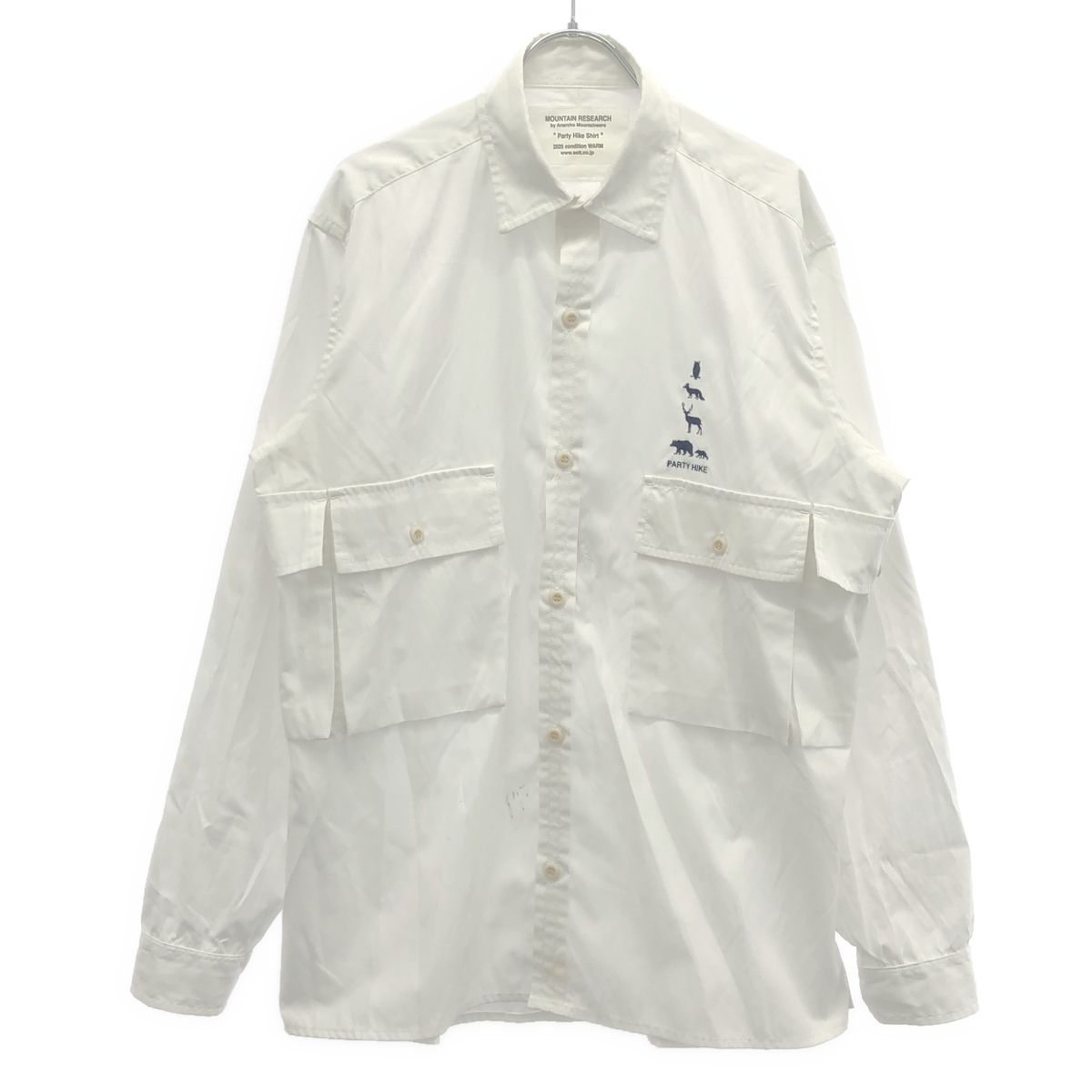 Mountain Research マウンテンリサーチ 25SS Pilgrim Surf+Supply別注 PARTY HIKE SHIRT シャツ 2025CW ホワイト L