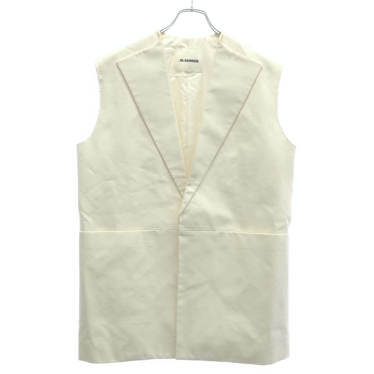 JIL SANDER ジルサンダー 23SS カットオフオーバーサイズベスト J03BN0110 ホワイト 32