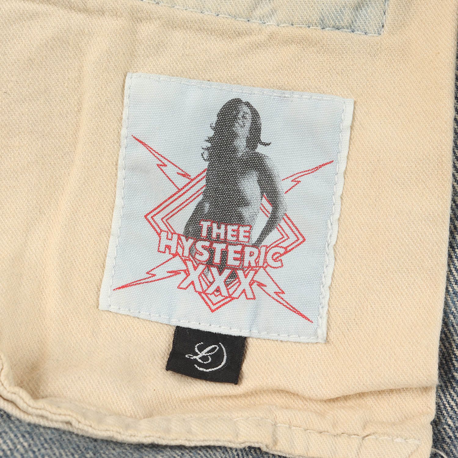 HYSTERIC GLAMOUR ダメージ加工デニムW34カモメステッチ XXX ジィ 